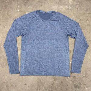 Lululemon Metal Vent Tech Long Sleeve Shirt Large Mens Blue Performance Stretch